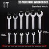 Biqing 12 Piece Spanner Set, 2mm Ultra Thin Open End
