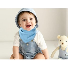 SLOSH Bib Baby Waterproof for Newborns Baby Bib for Babies and Toddlers Boys and Girls Unisex Set Press Stud, blue