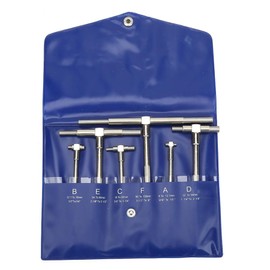 Fyearfly Telescoping Gage Set, 6pcs/set Telescopic Gauge 8-150mm Adjustable Inner Diameter Gauge Micrometer Measuring Tools High Precision Telescopic Bore Gauge