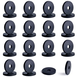 YOUFEN Rubber Washer 30 Pcs 1 Inch OD x 1/4 Inch ID x 1/8 Inch Thickness, Rubber Flat Washer Heavy Duty Abrasion Resistant Rubber Grommet Black Rubber Washers for Screws Bolts Household Appliances