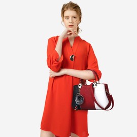 NICOLE & DORIS Women's Handbag Shoulder Bag Handbag Messenger Bag Elegant Women's Handbags with Rabbit Fur Ball Plush Keyring - - l