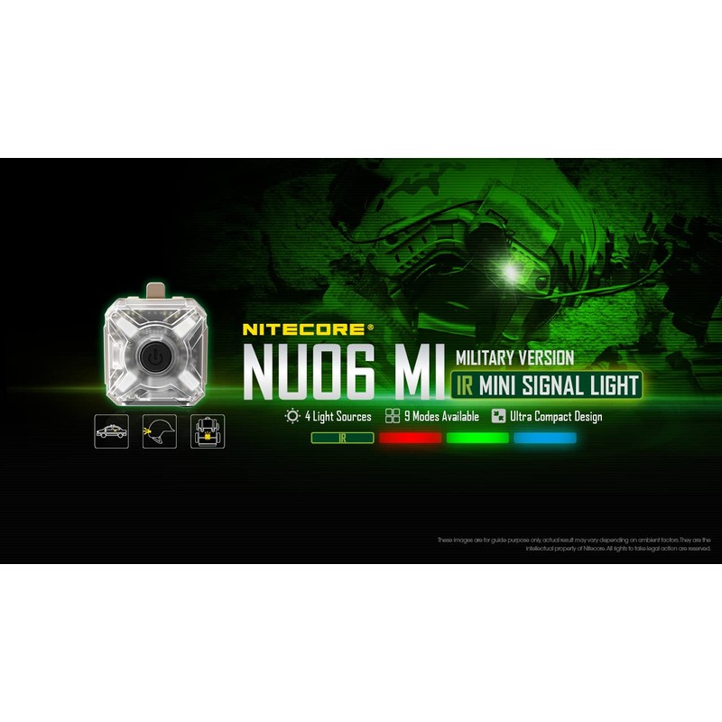 EdisonBright Nitecore NU06 MI IR Infrared Red Green Blue 4