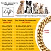 HIAOCEEY 14mm Wide Gold Dog Chain Collar Walking Metal Chain