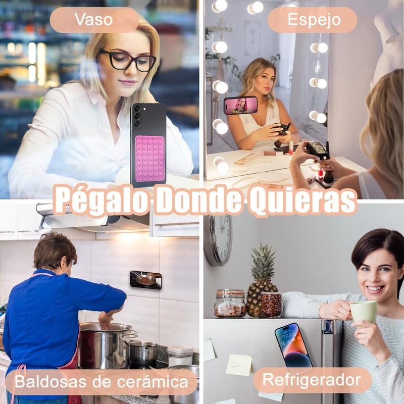10 Piezas Ventosas para Celular, Soporte para Telefono de 40