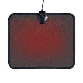 Upgraded Foot Warmer Under Desk Heater, Electric Heated Floor Mat, Fast Heat, 8 Temp Levels & Auto Shut Off Timer, Energy-Saving, Splashproof, Foot Heating Pad for Desk, Office, XL (Black)