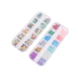 ABOOFAN Snowflake Nail Art Stickers Decorative Sequins Slices for Manicure for Christmas and Special Occasions Nail Designs Unique Glitter Ornaments