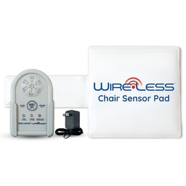 Secure Safety Solutions Wireless Chair Alarm for Elderly Dementia Patients - 12" x 12" Wheelchair Sensor Pad, Caregiver Alert Monitor, Power Adapter - Smart & Reliable Fall Prevention