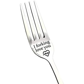 Christmas Gifts for Women Men Valentines Day Gift for Her Him I Forking Love You Dinner Forks Gifts for Boyfriend Girlfriend Husband Wife White Elephant Gifts for Adults