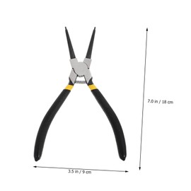 TEHAUX 4Pcs Household Retainer Calipers Labor Saving Spring Pliers for Easy Operation Non Slip Grip Durable Repairing Tool for Internal External Black