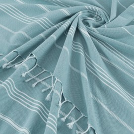 SOULMARK Turkish Cotton Beach Towel - Large 38"x71" Sand Free Quick Dry Beach Blanket, Lightweight, Ultra Absorbent, Perfect for The Beach, Gym, Spa, Travel - Made in Green (Sage Green)