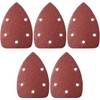 TA-VIGOR 40 Grit Detail Sander Sandpaper 5Pcs, 5 Holes Mouse