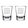 Set of 2 Shot Glasses 1.75oz Shot Glass Gift Tequila