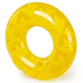 SPLASH! Inflatable Swim Ring 90cm - Durable PVC Pool Float for Adults and Kids, Supports up to 80kg, Certified Safe, Perfect for Summer Fun” (Pineapple)
