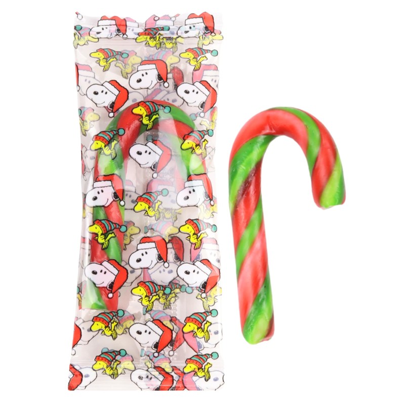 Mini Candy Canes, Cherry Flavored, Peanuts Individually Wrapped Christmas Candies,