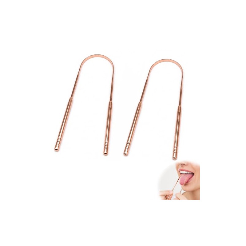 2Pzs Raspador de Lengua Acero Inoxidable, Limpiador de Lengua