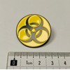 Radiation Hazard Identification Enamel Pin Yellow Metal Badge Brooch As