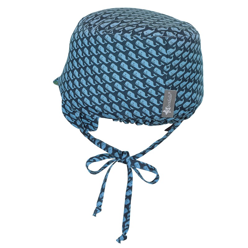Sterntaler Baby Boys' Reversible Peaked Cap, Blue (Marine 300)