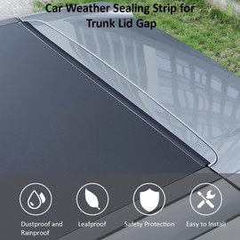 Car Weather Seal Strip for Trunk Lid Gap,1.6M/5.25Ft Automotive Weather Stripping,Dustproof Rubber Sealing Strip for Car Trunk Lid Gap