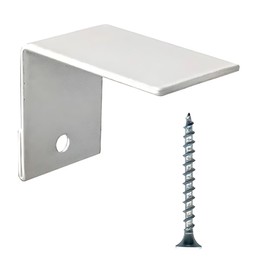 Baseboarders Galvanized Steel Elliptus Wall Bracket Accessory - Secures Cover to Wall - Fits All Baseboarders Heater Covers [Basic, Premium, Premium Tall, Elliptus] - White | Model #WB005-WHT