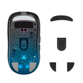 kwmobile Mouse Feet Replacement Compatible with Xtrfy MZ1W Computer Mouse Skates Sticker - Black