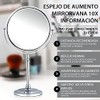 Mirrorvana Espejo de Mesa con Aumento 10X y Giro 360°