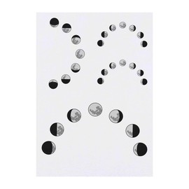 Azeeda 4 x 'Mondphasen' Temporäre Tattoos - Wasserfest, Hautfreundlich & Ungiftig · Transfers in Verschiedenen Größen (TO00076498)