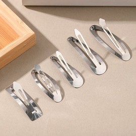 Hair clip base snap mini snap clip 4-piece set DIY straight hair clip side hair clip hair teardrop accessory women's clip / 머리 핀대 똑딱이 미니 똑딱핀 4종 DIY 일자 머리핀 옆머리핀 헤어 물방울 액세서리 여성 클립