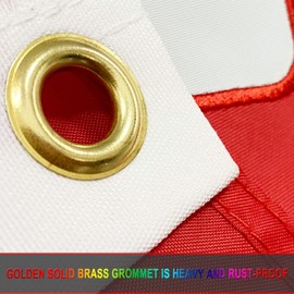 Heavy Duty Canada Flag 3x6 Ft large -Longest Lasting Nylon 210D | Deluxe Embroidered Maple Leaf | Four Rows Stitching Fly Ends|Canadian Flags Outdoor Decoration Gift Yard House Banner