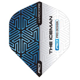 RED DRAGON Gerwyn Price Hardcore Premium Blue and White Dart Flight - 3 Sets per Pack (Total 9 Dart Flights)