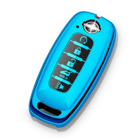 ZSPDACC for Nissan Armada Key Fob Cover 2025 2024 2023 Car Key Case for Pathfinder Rogue Versa Accessories 5 Buttons Blue Accessories
