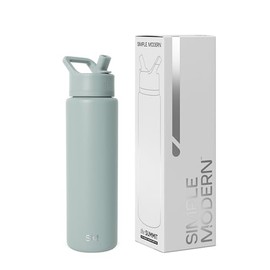 Simple Modern Water Bottle with Straw Lid | Vacuum Insulated Stainless Steel Metal Thermos | Reusable Leak Proof BPA-Free Flask for Sports Gym | Summit Collection | 30oz, Sea Glass Sage