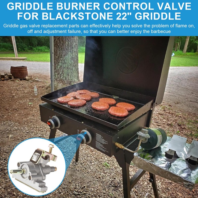 BBQration Griddle Burner Valve for Blackstone 22 Inch 1666 1813