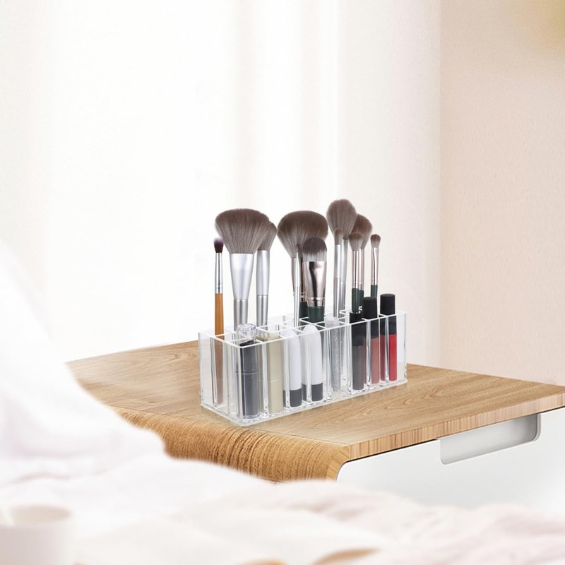 ULTECHNOVO Lipstick Organizer - 24 Grids Lipsticks Holder - Clear
