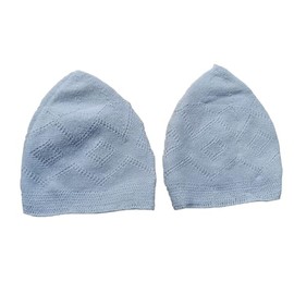 Islamic Prayer Sufi Muslim Cap Kufi Namaz Topi for Men Ramadan Eid Special Pack of 2 White