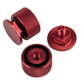 THJOPOKEEL 2 Espejos para capó de Soldadura, Cierres para Casco de Soldadura de Repuesto ，Sujetadores de Cascos de Aluminio para Campana de Soldadura, Pieza de Repuesto para Casco (Rojo)