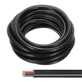 MECCANIXITY 16FT 18AWG 7 Conductor Electrical Cable, 18/7 High Flexible Tinned Copper 18 Gauge Electric Wire for Boat Wiring House Wiring Alarm Systems, Portable Lights