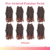 BOHOBABE Crochet Passion Twist Hair Pretwisted 10 Inch Short Pre-looped