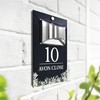 Custom Signs Solar Illuminated Modern Anthracite House Number Sign 24cm