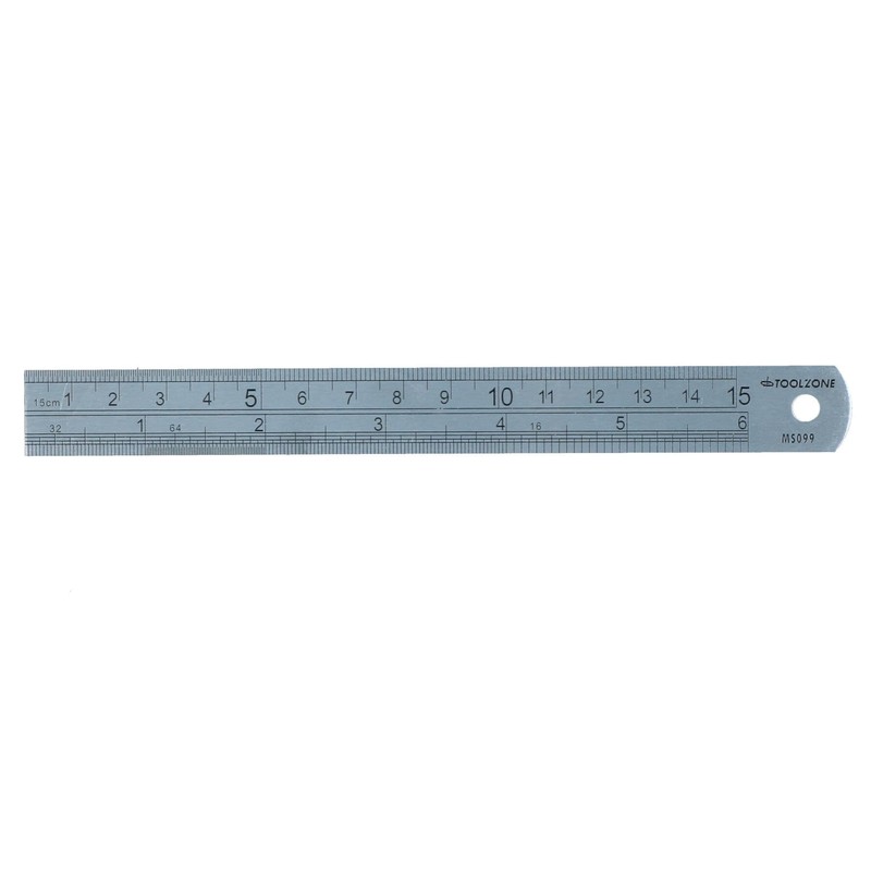Stainless Steel Ruler 6" / 150mm / Straight Edge/Rule/Measuring TE433