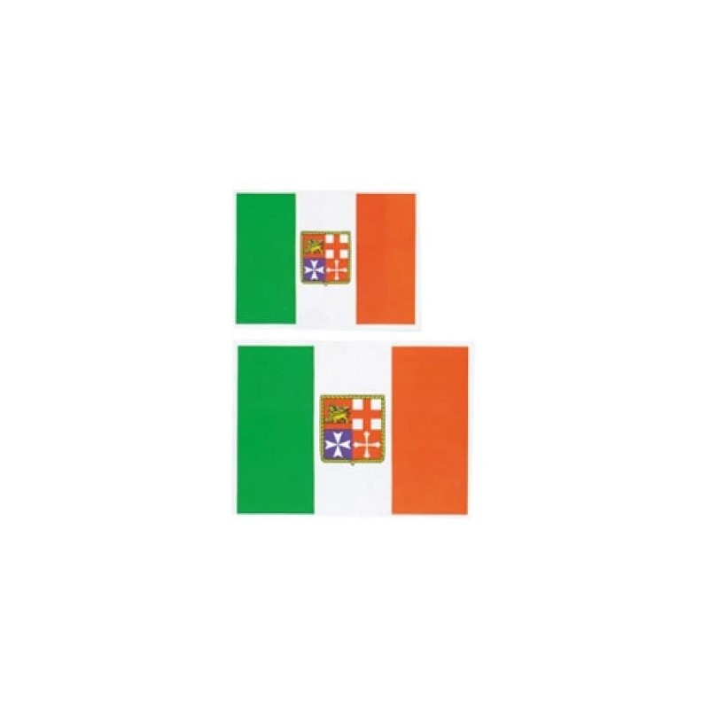 BSSTORE Bandiera Autoadesiva Marina Mercantile Italiana per Barca, Gommone e