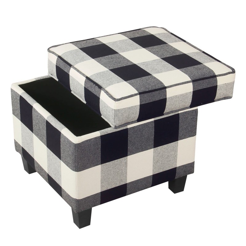 HomePop Home Decor | K7342-F2262| Classic Square Storage Ottoman with