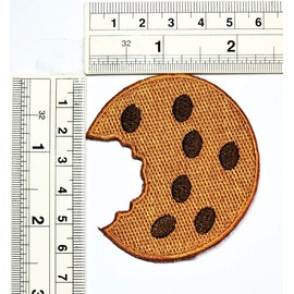 Umama Patch Set of 3 Cute Cookie Embroidered Patch Chocolate Chip Cookie Delicious Dessert Food Cartoon Kids Sew Iron On Patches Clothes Dress Plant Hat Jeans Sewing Applique DIY Accessory