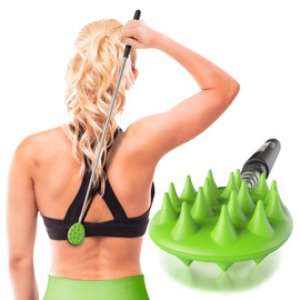 Cactus Back Scratcher for Women, 24.9" Long Telescopic Back Scratchers for Men, Double-Sided Back Scratcher Extendable & Itch Reliever for Back, Head & Body, Extends Up to 24.5 Inches (Green)