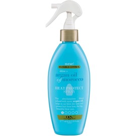 OGX, Argan Oil Heat Protection Spray, Protector de Calor para Cabello en Spray, Suavidad Instantánea, 177 ml