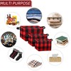 Boao 6 Pcs Buffalo Plaid Basket Square Storage Basket Buffalo