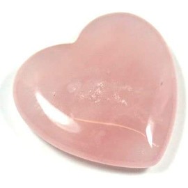 G.I.I Rose Quartz Heart Crystal, Healing Stone for Heart Chakra and Positive Energy, Rose Quartz Crystal Heart Shape, Love Heart Crystal