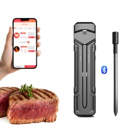 Generic HOLIROI Second Generation Bluetooth Meat Thermometer Wireless,800FT Long Range Digital Cooking Thermometer with Wireless Meat Probe,Instant Read Food Thermometer for Oven,Grill,Kitchen,BBQ...