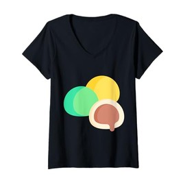 Womens Really Like Mochi Sweet New Year Dessert V-Neck T-Shirt