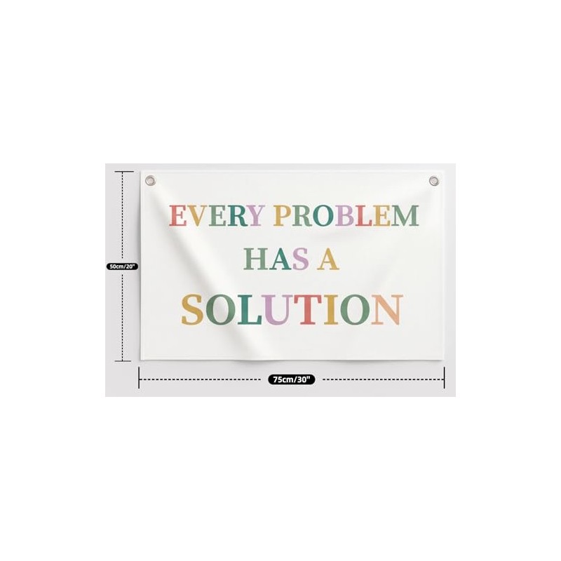 Every Problem Has a Solution Canvas Banner, 30 x 20