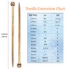 Mdoker Bamboo Knitting Needle Straight Single Pointed Sweater Knitting Needles